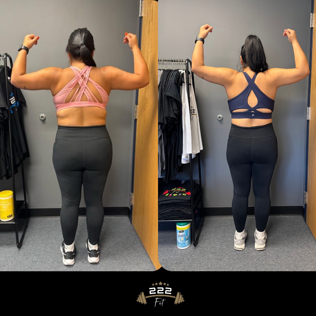 Client transformation result from 222 Fit personal training in Carol Stream, IL - Before and after 1